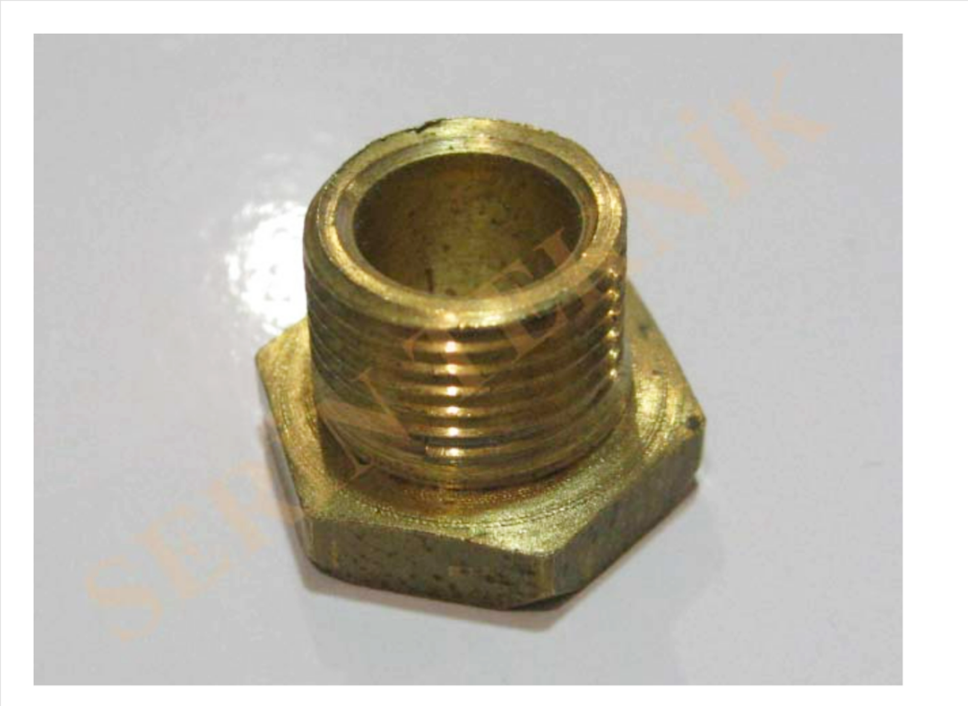 1/2 Yellow Brass Nipple for Samovar Faucet and Teapot Elbow Connector