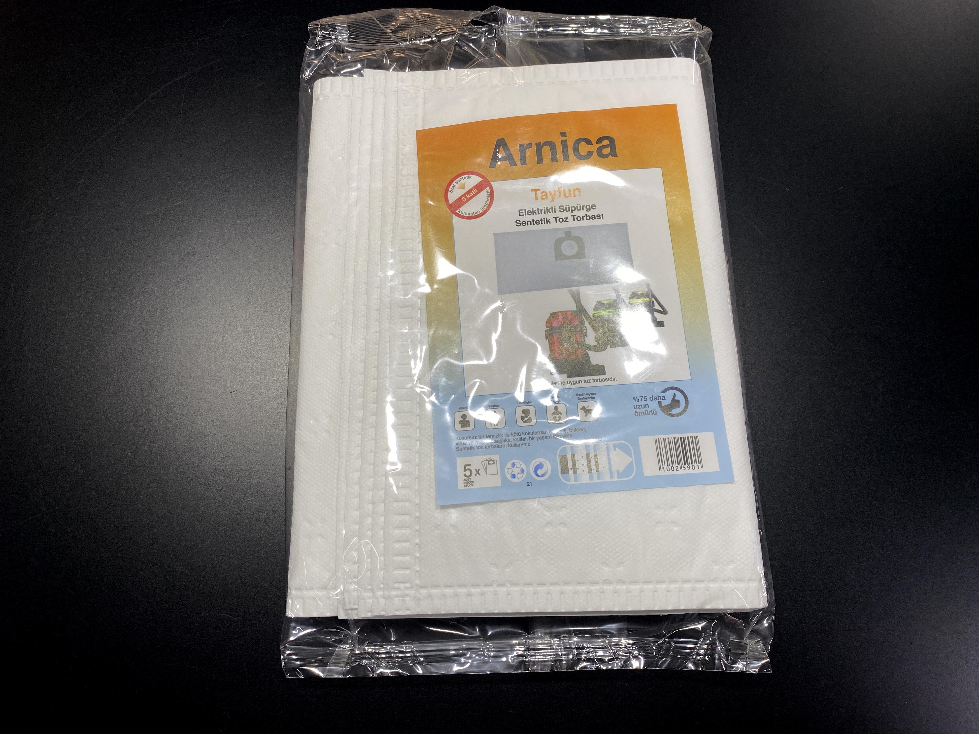 02.Vacuum Cleaner SMS BagsSMS Synthetic Vacuum Cleaner Dust Bag Compatible with Arnica Tayfun Model (5-Pack)SMS Synthetic Vacuum Cleaner Dust Bag Compatible with Arnica Tayfun Model (5-Pack)