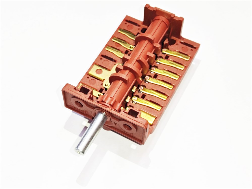 Built-In Oven Rotary Switch 7+8 AC8 7-Position Selector Polyamide 230V Brown