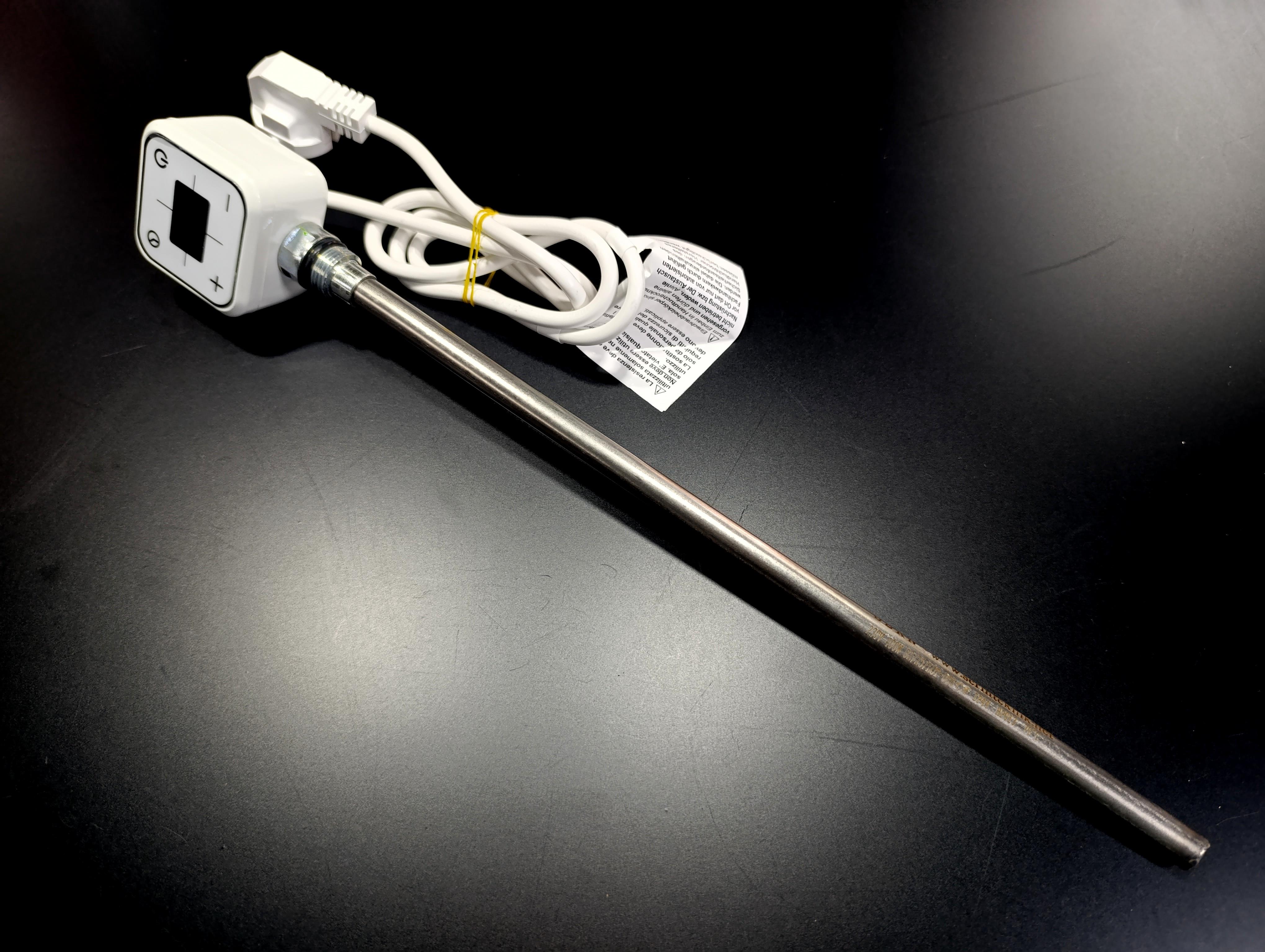 Towel Radiator Heater Resistance 400 W / 230 V / L:370 MM, White, Square Digital, HP013 Model