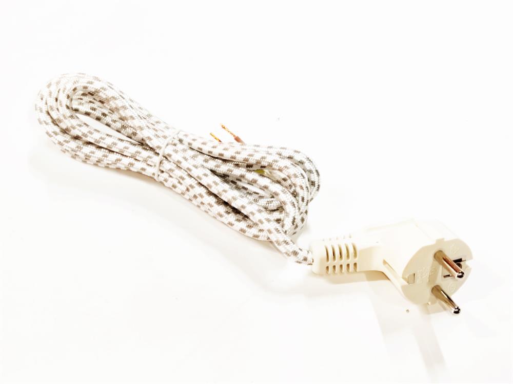 Silicone Iron Power Cable 1.6m 3×0.75mm² 230V