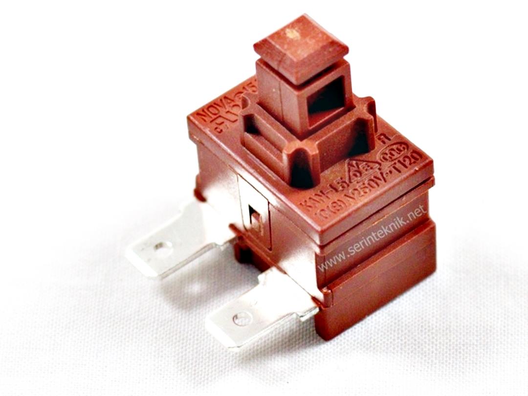 Yatık Elektrikli Süpürge şalteri Kahverengi 2 uçlu soketli