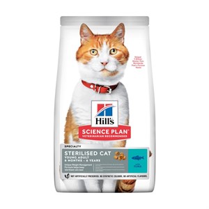 Hills Adult Kısırlaştırılmış Kediler İçin Ton Balıklı Kedi Maması - 1,5 Kg