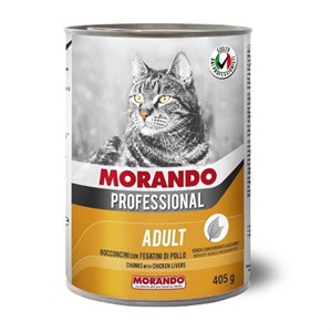 Morando Tavuklu ve Ciğerli Yetişkin Kedi Konservesi 405gr