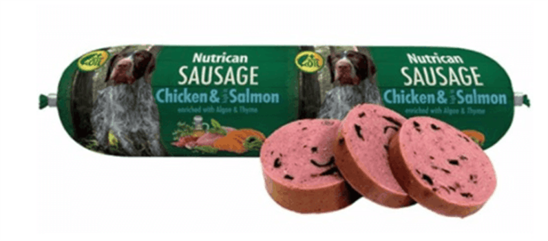 Nutrican Sausage Tavuk ve Somon Balıklı Köpek Ödül Sosisi 800 Gr