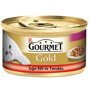 Purina Gourmet Gold Sığır ve Tavuk Etli Kedi Konservesi 85 Gr.