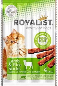 Royalist Kuzulu ve Pirinçli Kedi Ödül Çubuğu 20gr (4'lü)