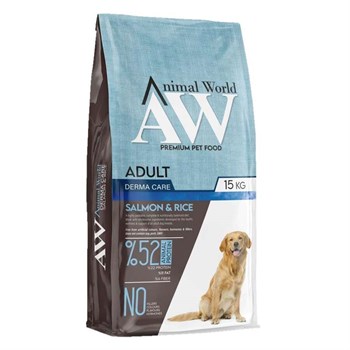 Animal World Derma Care Somonlu ve Pirinçli Köpek Maması 15kg