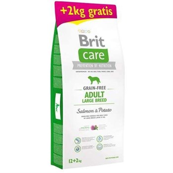 Brit Care Grain Free Large Breed Somonlu Büyük Irk Tahılsız Köpek Maması 12 Kg + 2 Kg 