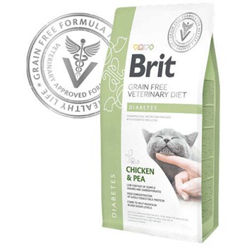 Brit Veterinary Diets Diabetes Tahılsız Tavuk Bezelye Kedi Maması 2 Kg