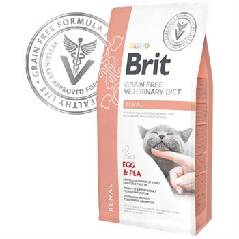 Brit Veterinary Diets Renal Tahılsız Yumurta Bezelye Kedi Maması 2 Kg 