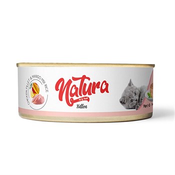Natura Kitten Tahılsız Tavuk Fileto ve Mangolu Yavru Kedi Konservesi 70 Gr