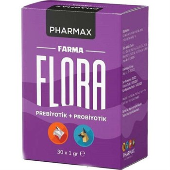 Pharmax Farma Flora Prebiyotik Kedi ve Köpek Premix (30 Adet x 1 Gr)