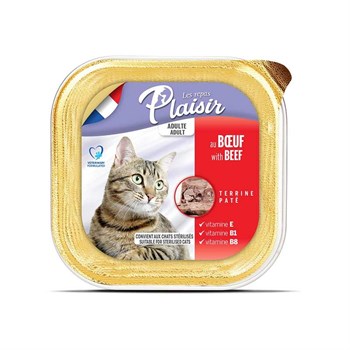 Plaisir Ezme Biftekli Kısırlaştırılmış Kedi Konservesi 100gr