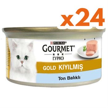 Purina Gourmet Gold Kıyılmış Ton Balıklı Konserve Kedi Maması - 85 Gr X 24 Adet