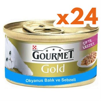 Purina Gourmet Gold Okyanus Balığı & Sebzeli Konserve Kedi Maması - 85 Gr X 24 Adet