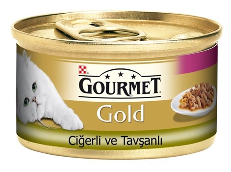 Purina Gourmet Gold Tavşanlı ve Ciğerli Konserve Kedi Maması - 85 Gr