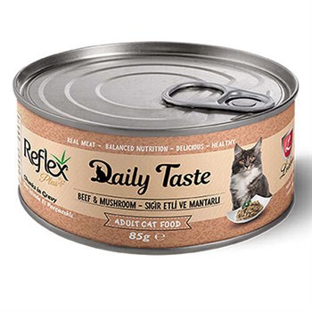 Reflex Daily Taste Sığır ve Mantar (Sos İçinde Et Parçacıklı) Kedi Konservesi 85 Gr