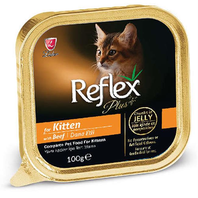 Reflex Plus Kitten Biftek Etli Jöleli Yavru Kedi Yaş Maması 100 Gr