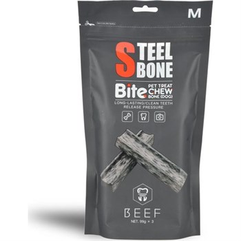 Steel Bone Biftekli Köpek Ödülü 99gr x 3'lü Poşet
