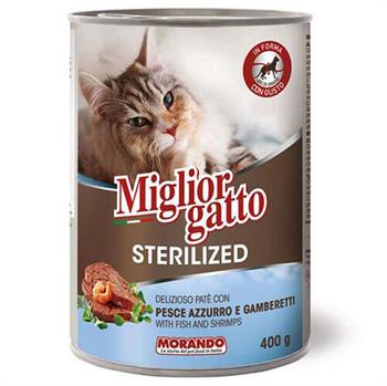 Miglior Gatto Sterilised Balık ve Karidesli Kısırlaştırılmış Kedi Konservesi 400 Gr