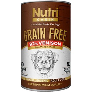 Nutri Canin Grain Free Tahılsız Geyikli Köpek Konservesi 400 Gr