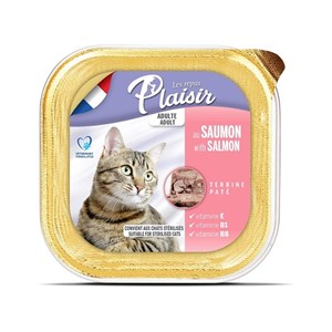 Plaisir Ezme Somonlu Kısırlaştırılmış Kedi Konservesi 100gr