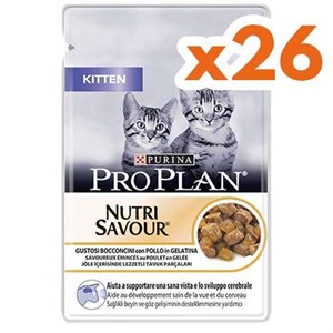 Pro Plan Pouch Kitten Tavuklu Yaş Kedi Maması 85 Gr ( 26 Adet x 85 Gr )