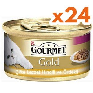 Purina Gourmet Gold Hindili Ve Ördekli Konserve Kedi Maması - 85 Gr X 24 Adet