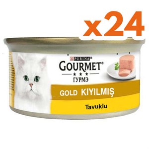 Purina Gourmet Gold Kıyılmış Tavuk Etli Konserve Kedi Maması - 85 Gr X 24 Adet