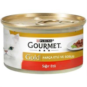 Purina Gourmet Gold Parça Sığır Etli Konserve Kedi Maması - 85 Gr