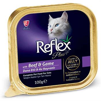 Reflex Plus Dana Eti ve Av Hayvanı Jelly Kedi Yaş Maması 100 Gr