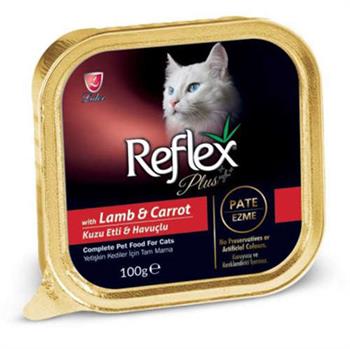 Reflex Plus Kuzu Etli Havuçlu Ezme Kedi Yaş Maması 100 Gr