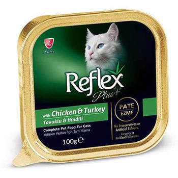 Reflex Plus Tavuk ve Hindi Etli Pate Ezme Kedi Yaş Maması 100 Gr