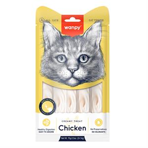 Wanpy Sıvı Kedi Ödül Maması Tavuklu  5 Adetx14 gr