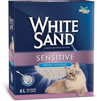 White Sand Sand Sensitive Plus Cat Litter Yapışmayan Kedi Kumu 6Lt
