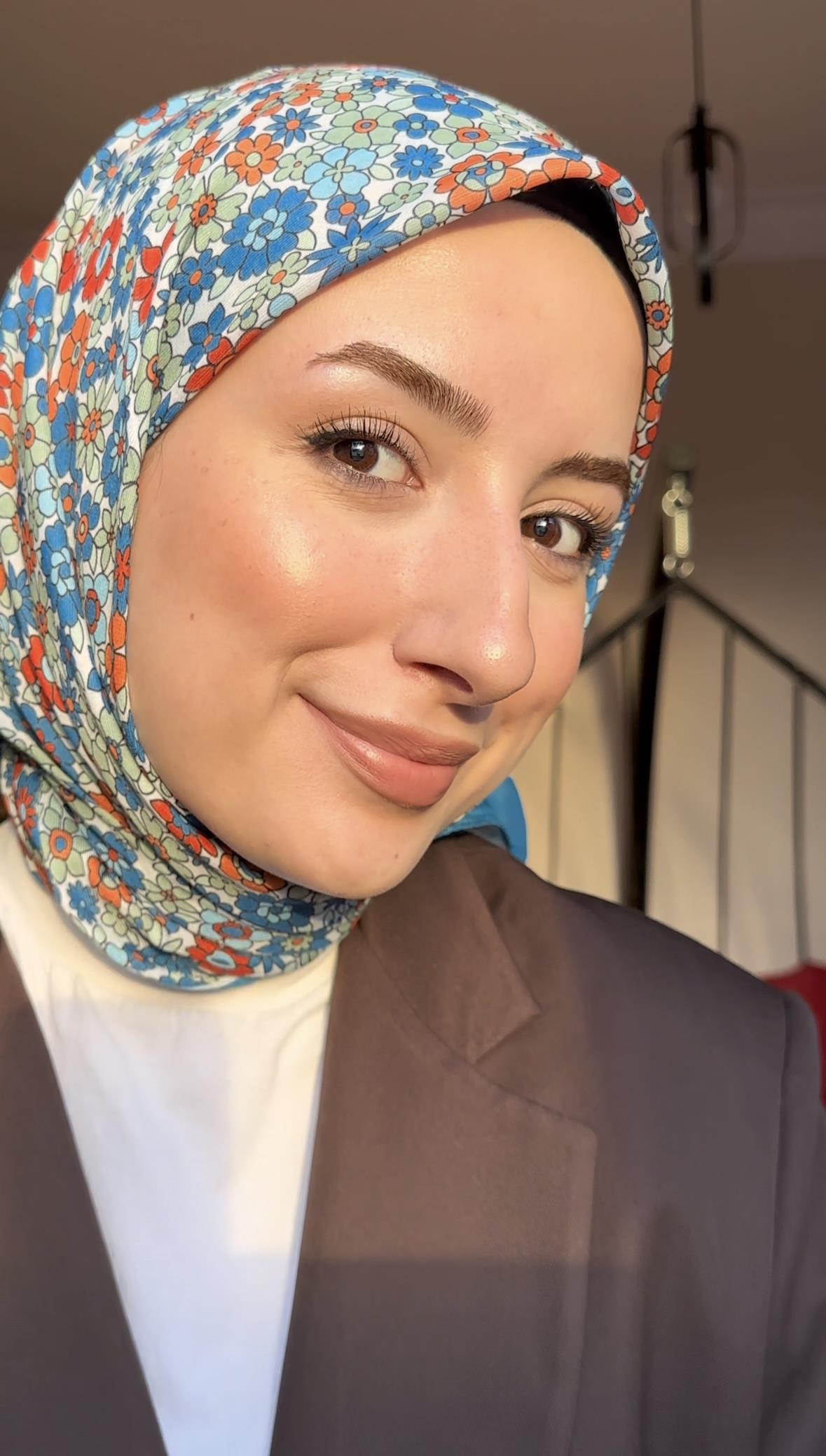 İndigo Minial Desen Eşarp