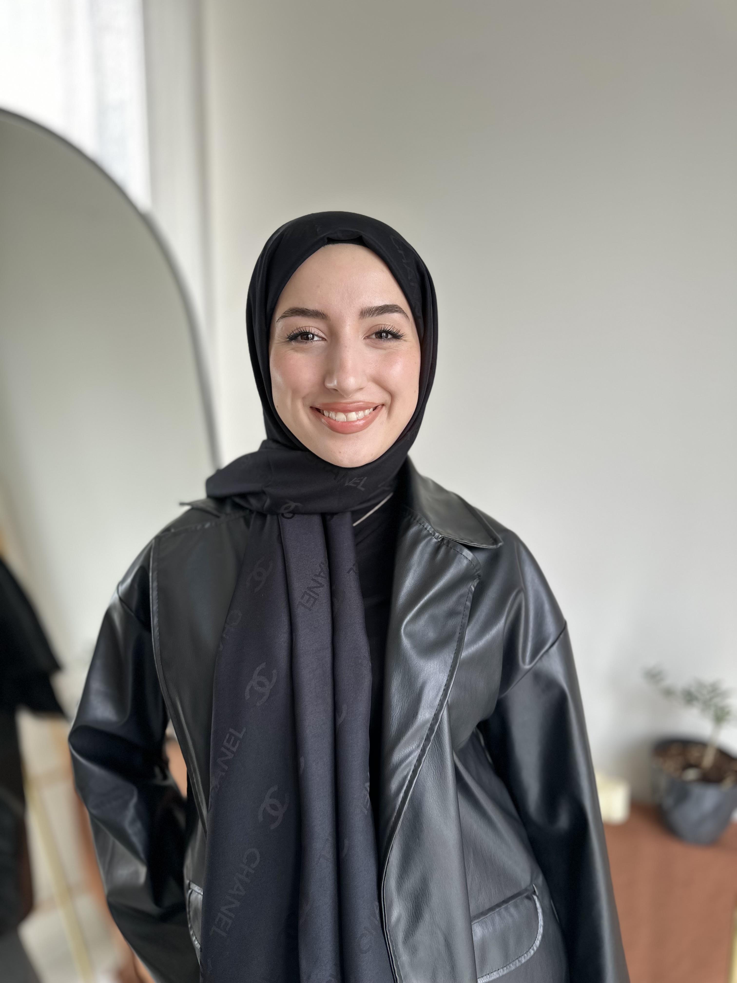 Siyah Chanel Kaşmir Şal