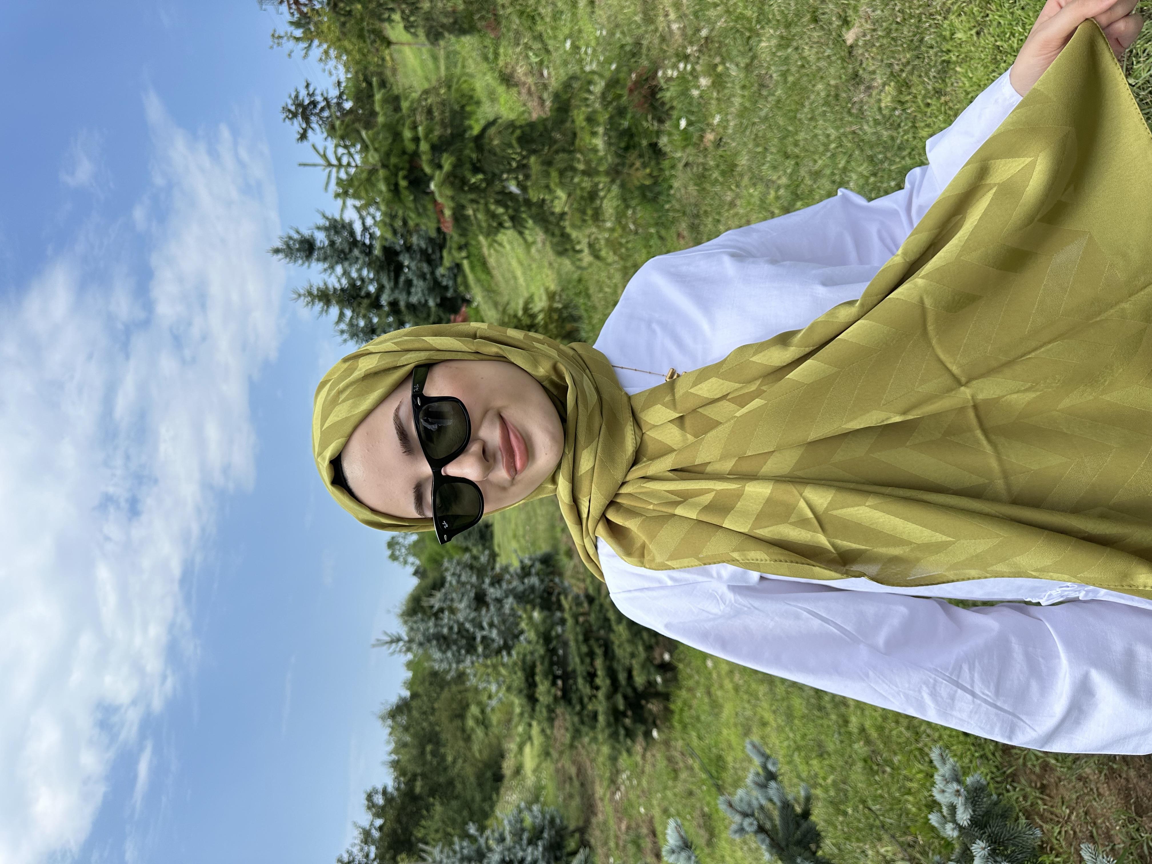ZEYTİN YEŞİLİ BALIK SIRTI DESEN JAKAR ŞAL