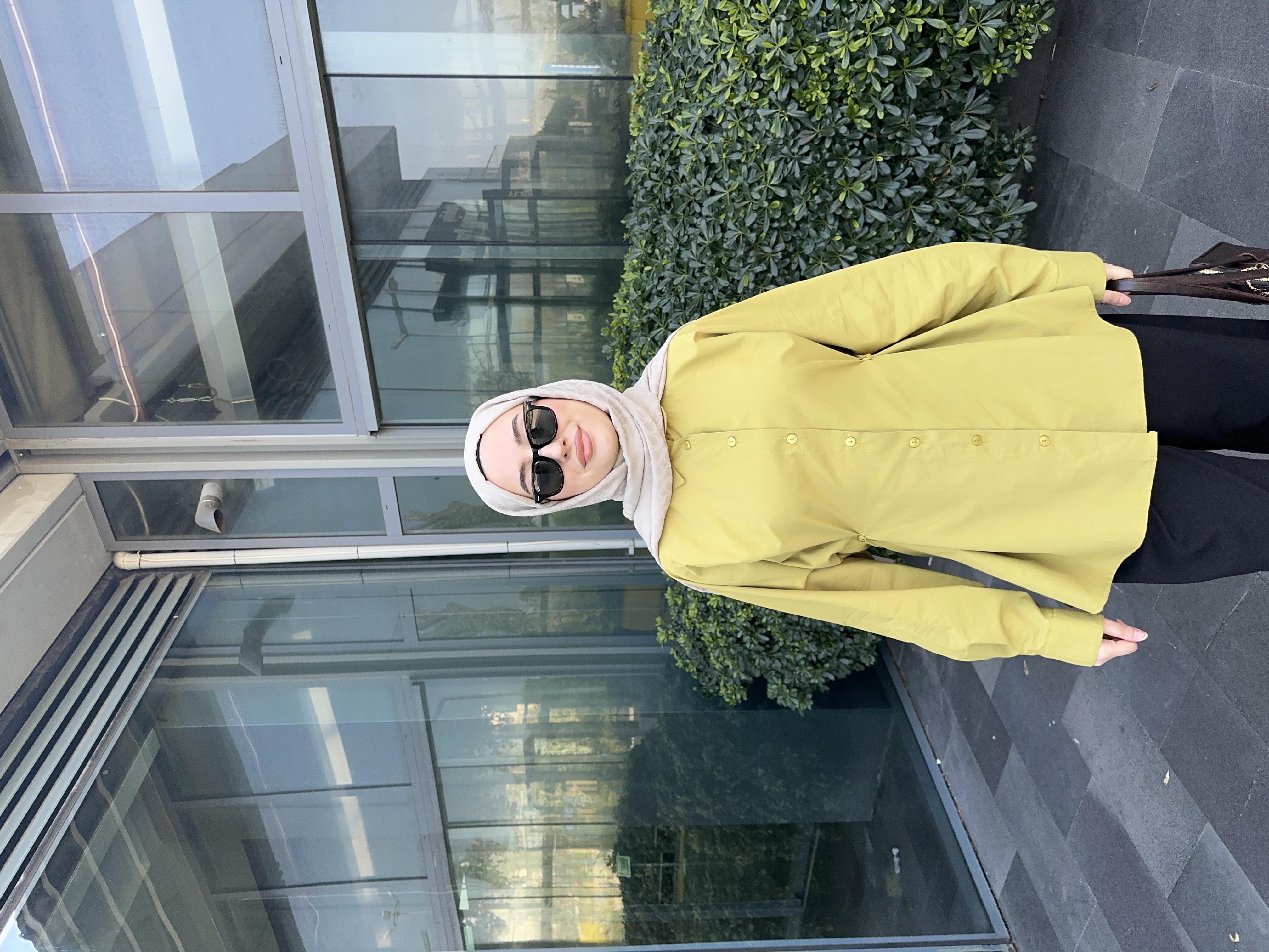 Zara Model Yanda Düğme Detaylı Poplin Gömlek Yağ Yeşili