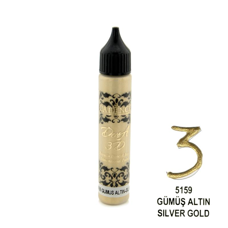 3D DORA BONCUK BOYA 5159 GÜMÜŞ ALTIN 25ML