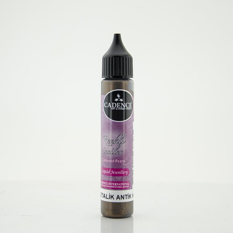 RENKLİ İNCİLER METALİK 587 ANTİK KAHVE 25ML