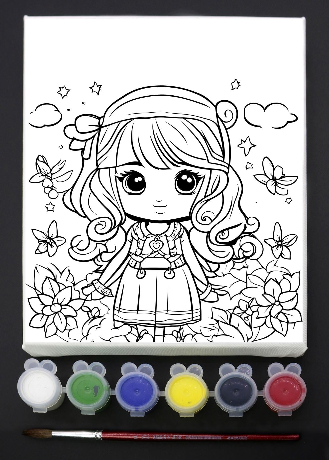 SENART DÜŞLE VE BOYA SETi DB-016 ÇİÇEK KIZ