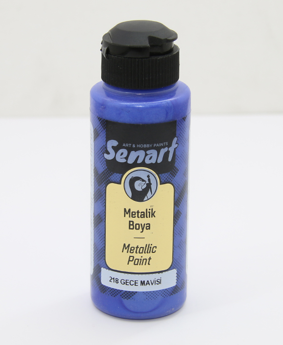SENART METALİK SEDEFLİ BOYA 218 GECE MAVİSİ 120ML