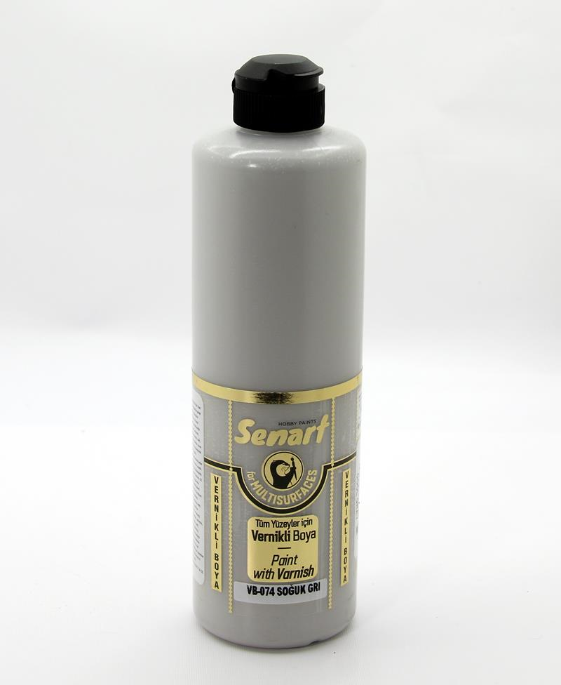 SENART VERNİKLİ BOYA VB-074 SOĞUK GRİ 500 ML