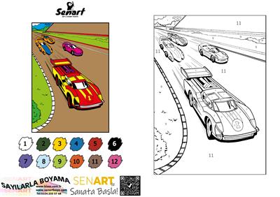 SENART SAYILARLA BOYAMA SETİ 011 GİTAR 35*50