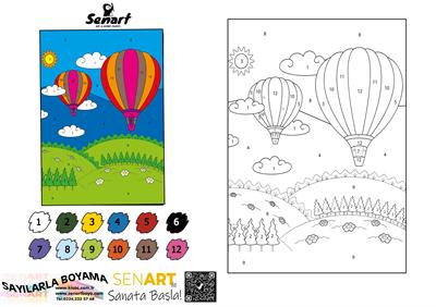 SENART SAYILARLA BOYAMA SETİ 018 BALON 35*50