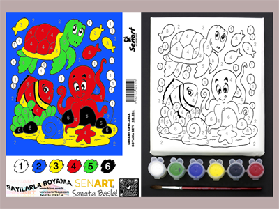 SENART SAYILARLA BOYAMA SETi SB- 004 DENİZ CANL