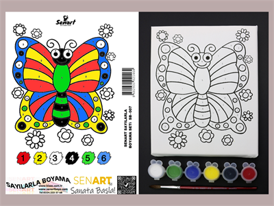 SENART SAYILARLA BOYAMA SETi SB- 007 KELEBEK