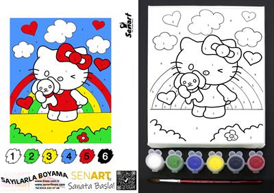 SENART SAYILARLA BOYAMA SETİ SB- 013 HELLO KİTTY